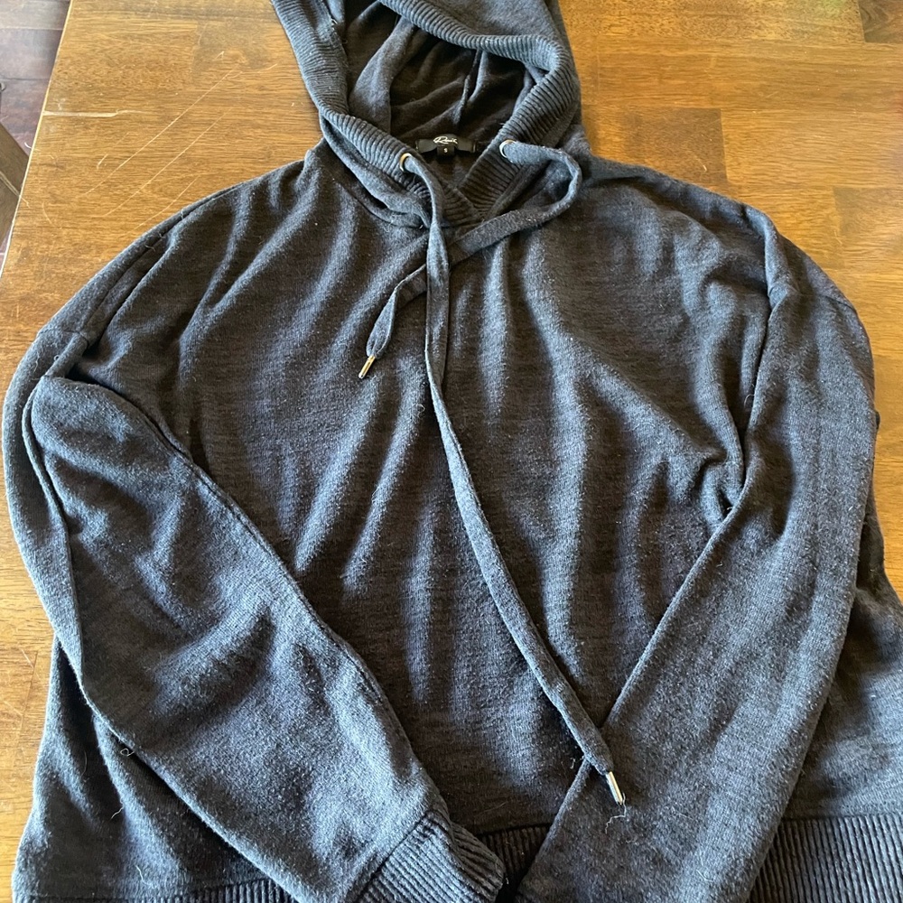 Rails Gray Hoodie with Adjustable Drawstrings and Relaxed Fit